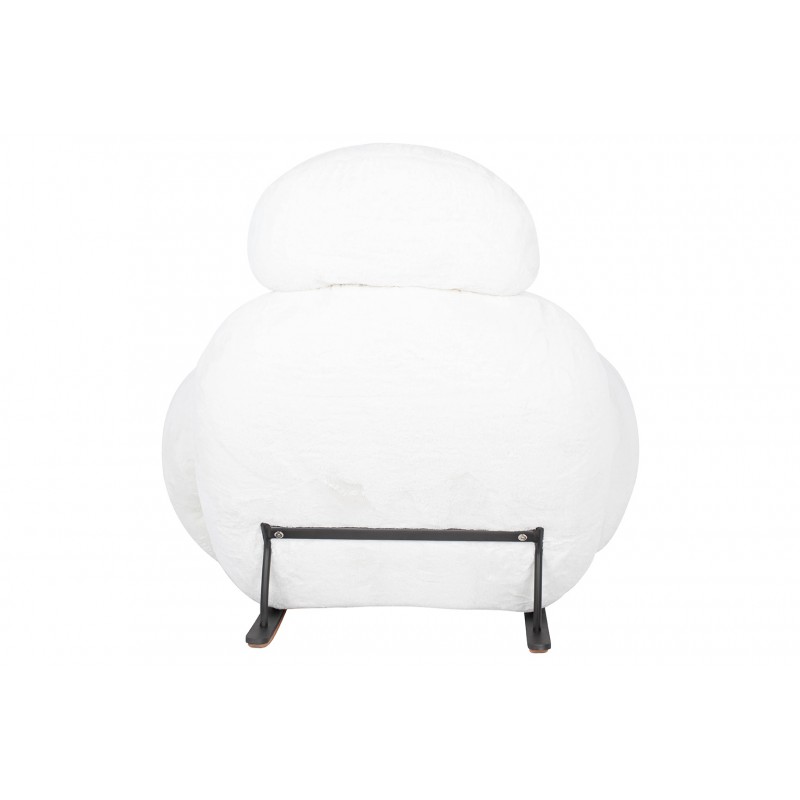 Fotel bujany PLUSH FUR biały