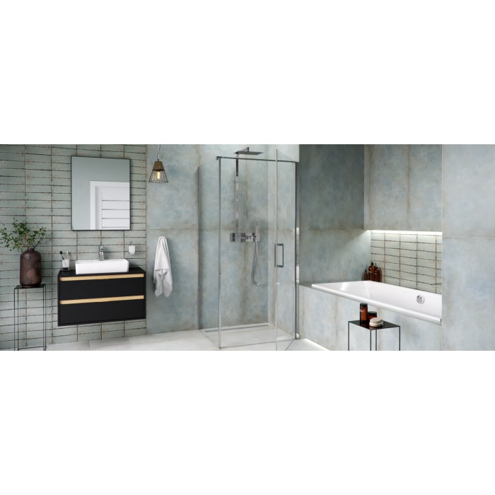 Excellent Kuadro Lustro 80x60cm Czarny Mat