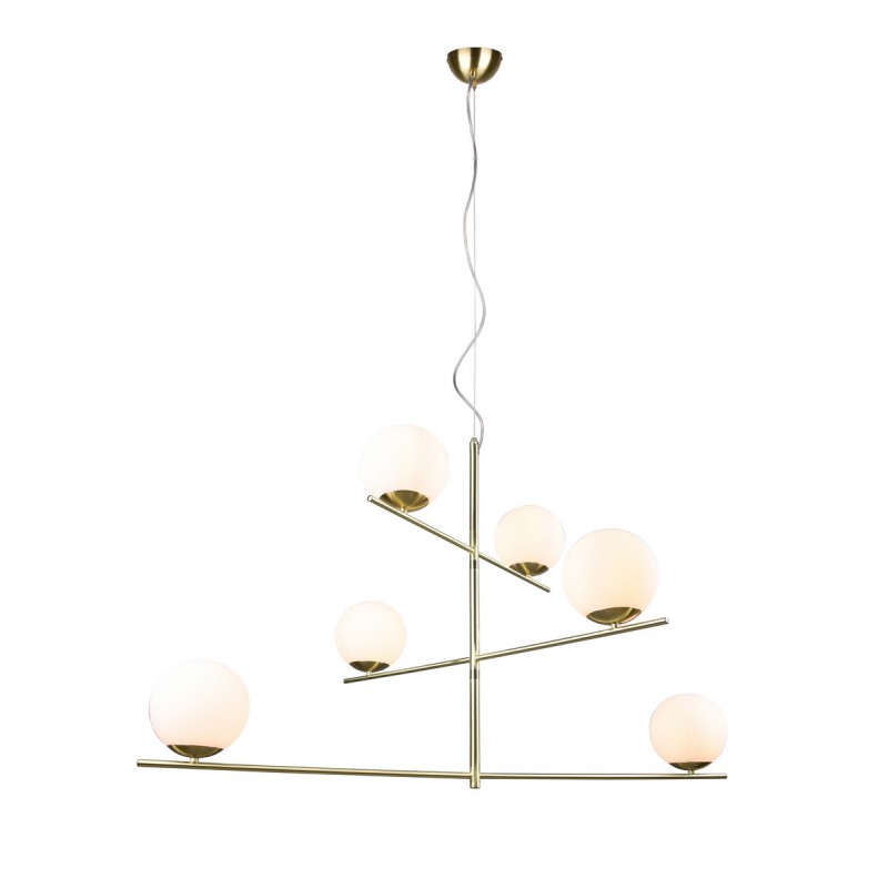 Trio Lampa wisząca nowoczesna PURE 302000608 złoty i odcienie złota