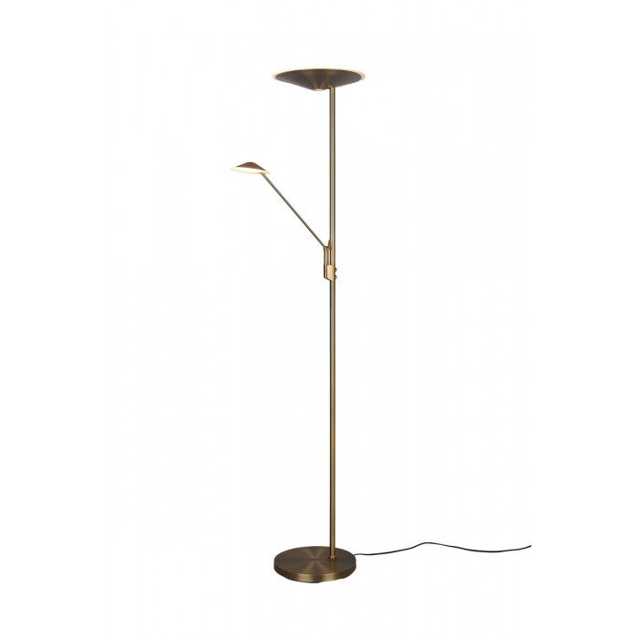 Trio Lampa podłogowa BRANTFORD 425610204 złoty i odcienie złota