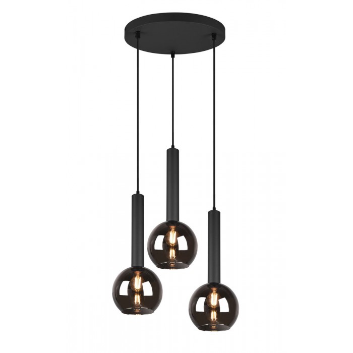 Trio Lampa wisząca nowoczesna CLAYTON 310390332 czarny