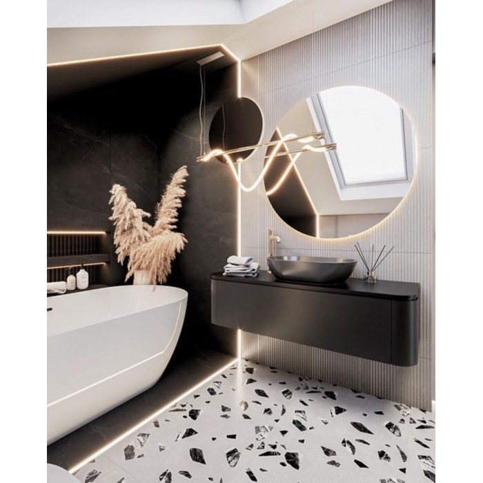 Zaho Lampa wisząca Spritzer 3000K 140 cm mosiądz