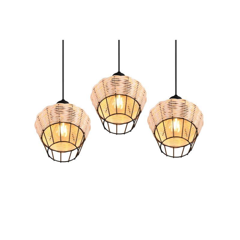 RL Lampa wisząca nowoczesna BORKA R31263336 drewno jasne i ciemne