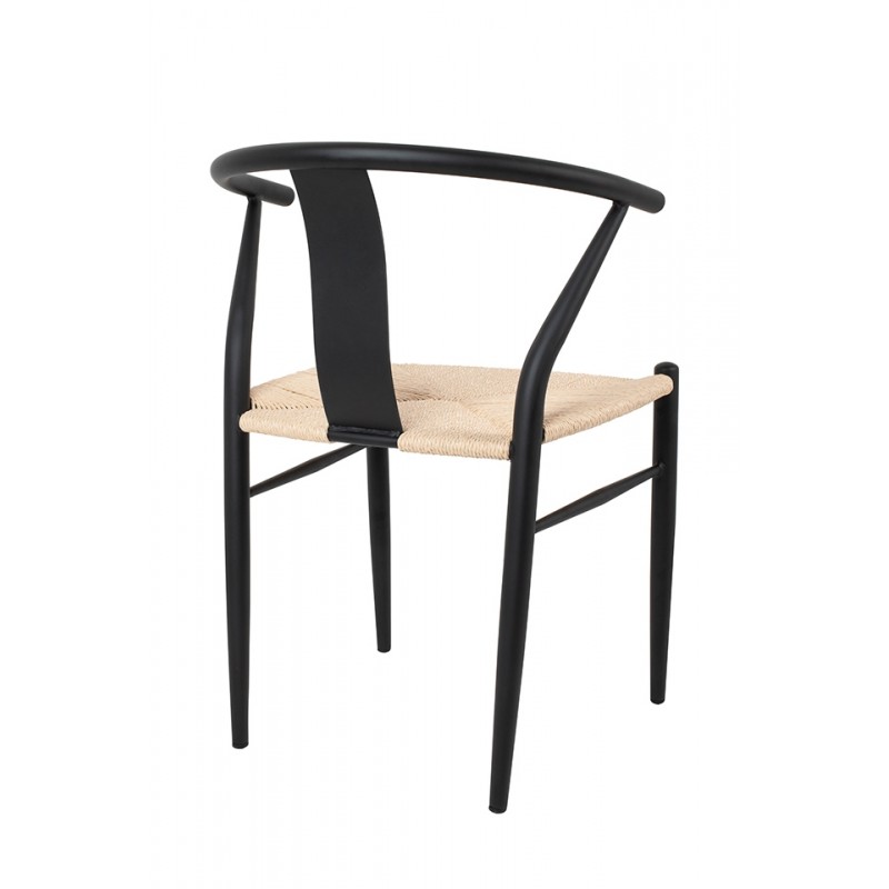 Krzesło WISHBONE METAL naturalne