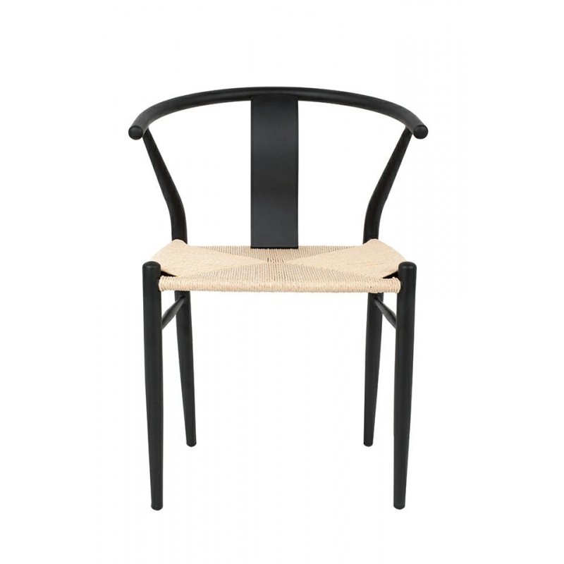 Krzesło WISHBONE METAL naturalne