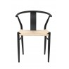 Krzesło WISHBONE METAL naturalne