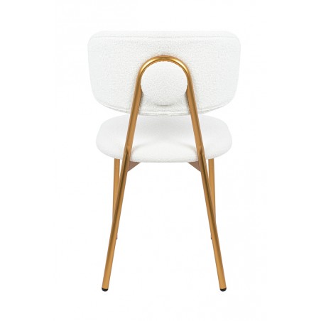 Krzesło FABIOLA BOUCLE białe