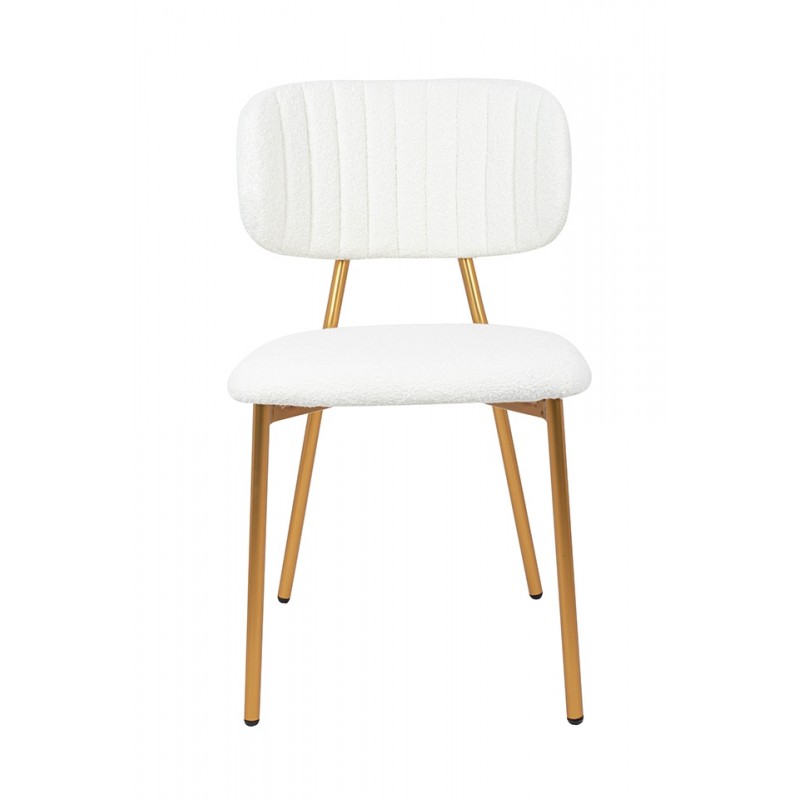 Krzesło FABIOLA BOUCLE białe