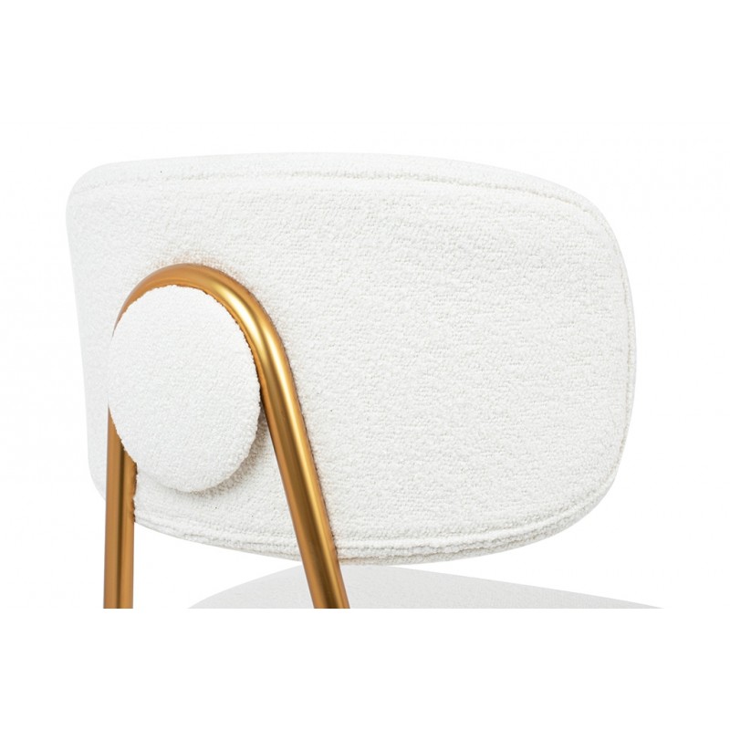 Krzesło FABIOLA BOUCLE białe