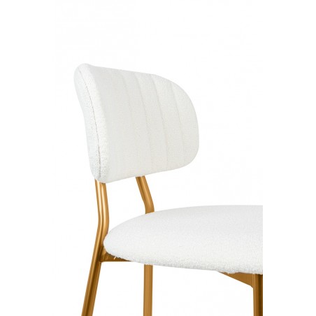 Krzesło FABIOLA BOUCLE białe