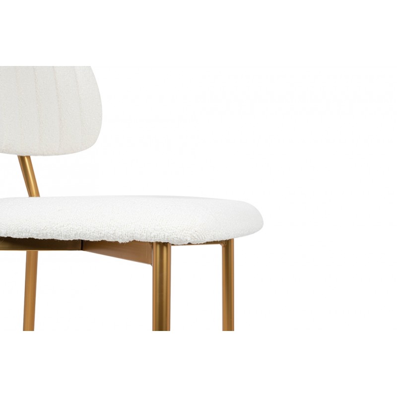 Krzesło FABIOLA BOUCLE białe