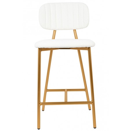 Krzesło barowe FABIOLA BOUCLE białe