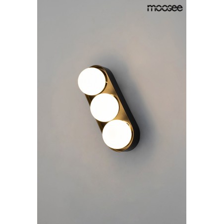 MOOSEE lampa ścienna DROPS 3 czarna