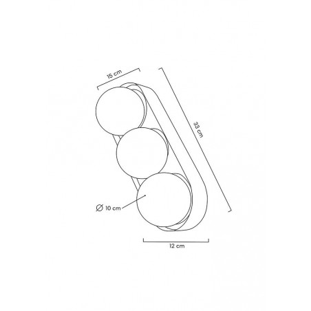 MOOSEE lampa ścienna DROPS 3 czarna