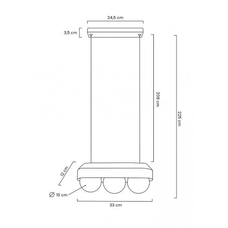 MOOSEE lampa wisząca DROPS 3 czarna