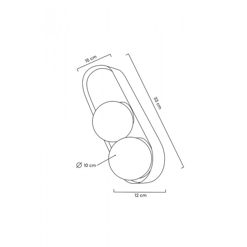 MOOSEE lampa ścienna DROPS 2 czarna