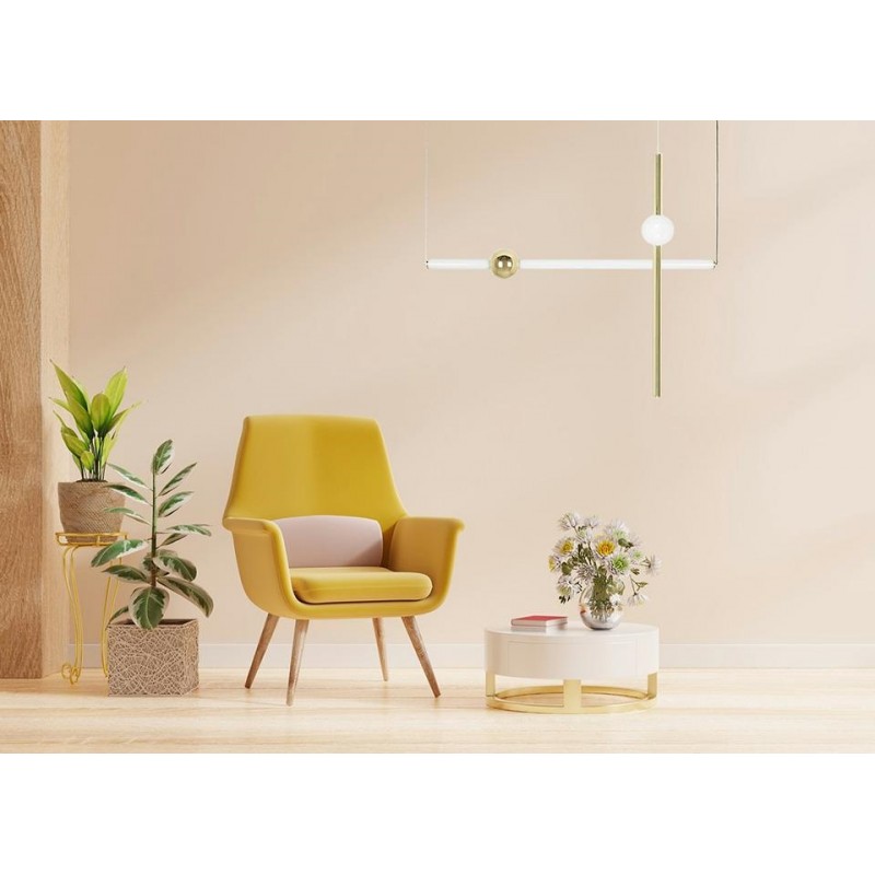 MOOSEE lampa wisząca LIBRA 90 IN  biała / złota