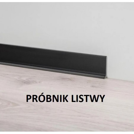 Próbnik - listwa przypodłogowa aluminiowa czarna 90/6SF metal line Profilpas - cokół H6, 15 cm