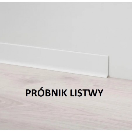 Próbnik - listwa przypodłogowa aluminiowa biała matowa 90/6SF metal line Profilpas - cokół H6, 15 cm