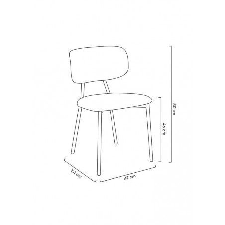 Krzesło FABIOLA BOUCLE białe