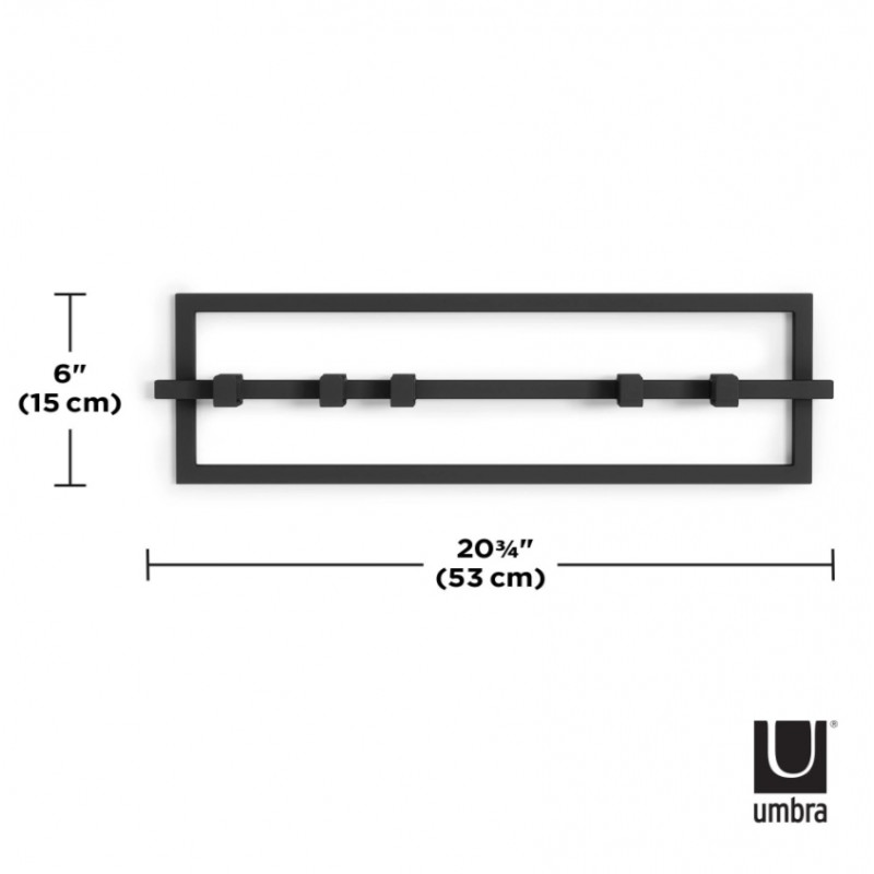 UMBRA wieszak ścienny CUBIKO czarny