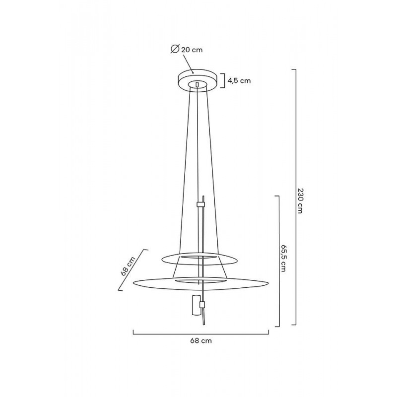 MOOSEE lampa wisząca PARROT 68 złota
