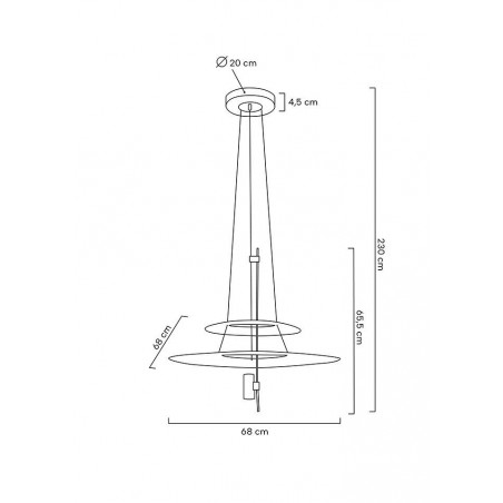 MOOSEE lampa wisząca PARROT 68 złota