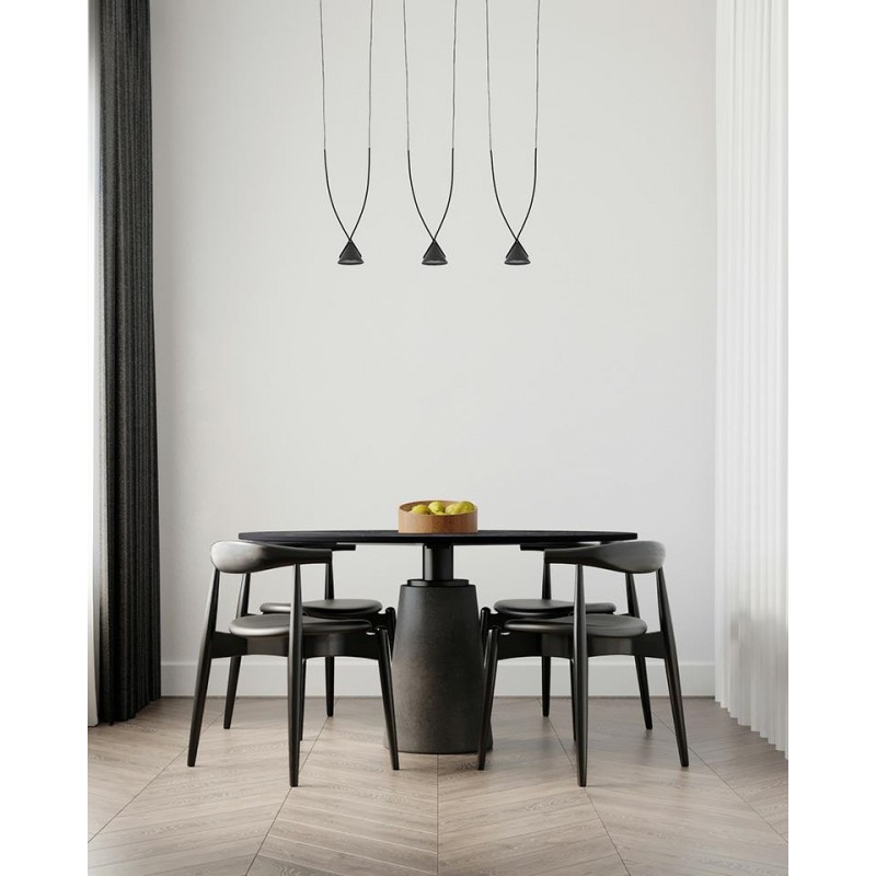 MOOSEE lampa wisząca ATLAS 3 czarna