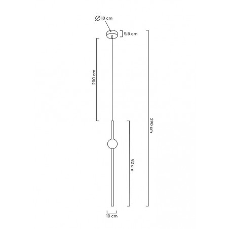 MOOSEE lampa wisząca LIBRA 90 ON złota