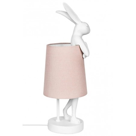 KARE lampa stołowa RABBIT biała / różowa