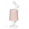 KARE lampa stołowa RABBIT biała / różowa