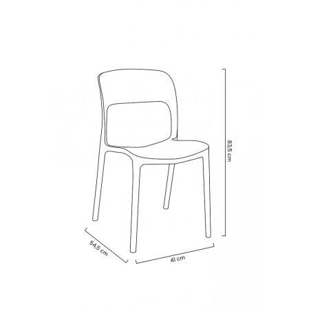 MODESTO krzesło ZING czarne - polipropylen