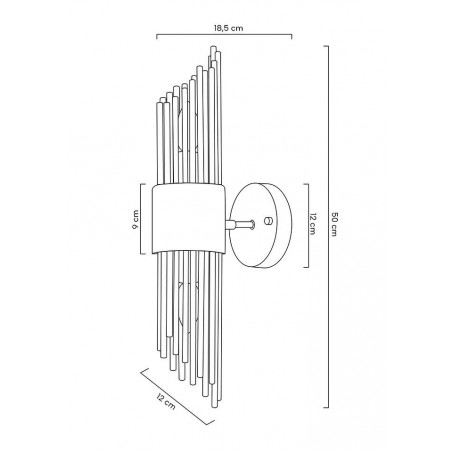 MOOSEE lampa ścienna AMADEO złota