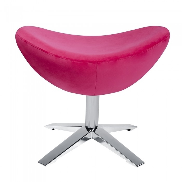 Podnóżek EGG SZEROKI VELVET fuksja.33 - welur,...