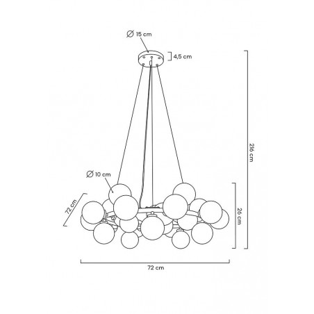 MOOSEE lampa wisząca COSMO 72 złota