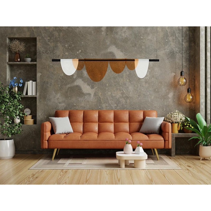 MOOSEE lampa wisząca LAVA czarna / bursztynowa