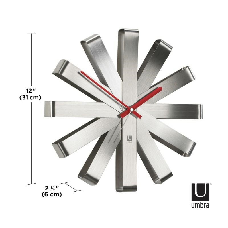 UMBRA zegar RIBBON  - stal