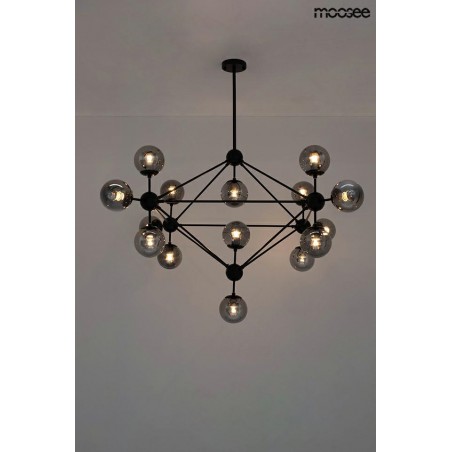 MOOSEE lampa wisząca ASTRIFERO 15 czarna / bursztynowa