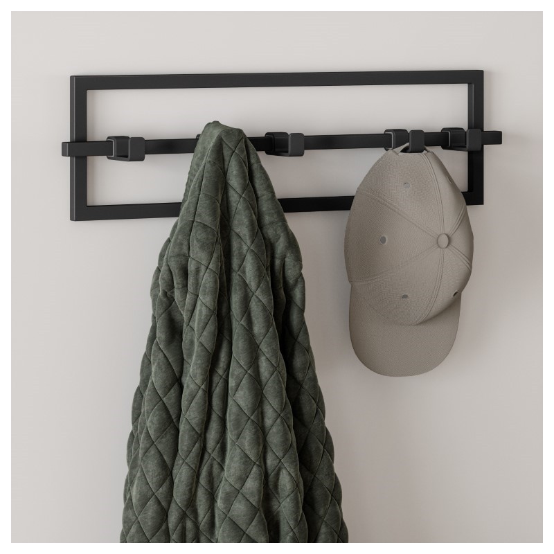 UMBRA wieszak ścienny CUBIKO czarny