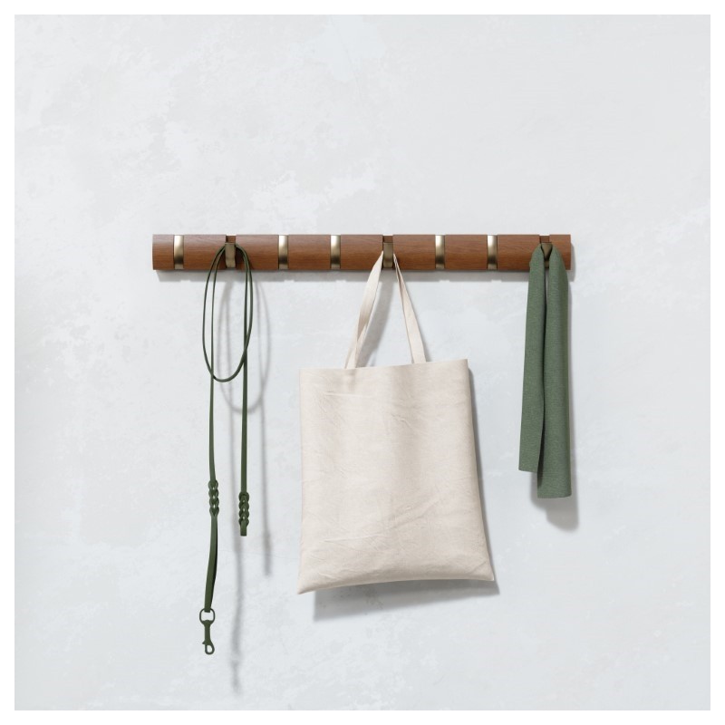 UMBRA wieszak ścienny FLIP 8 brązowy