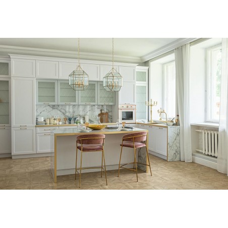 Hoker MARGO 65 brudny róż - welur, podstawa złota