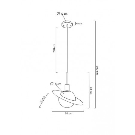 MOOSEE lampa wisząca URAN 30 złota