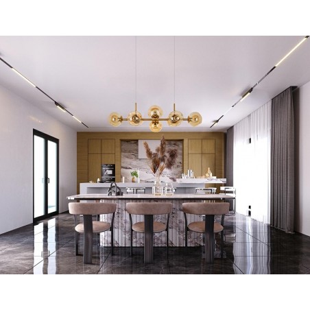 MOOSEE lampa wisząca ROMEO GOLD   złota / bursztynowa