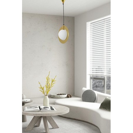 Lampa wisząca AURORA złota - szkło, metal