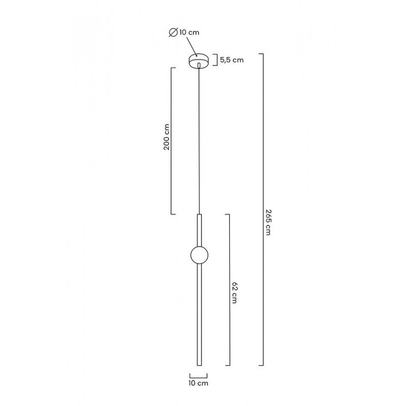 MOOSEE lampa wisząca LIBRA 60 ON złota