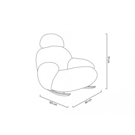 Fotel bujany PLUSH FUR biały