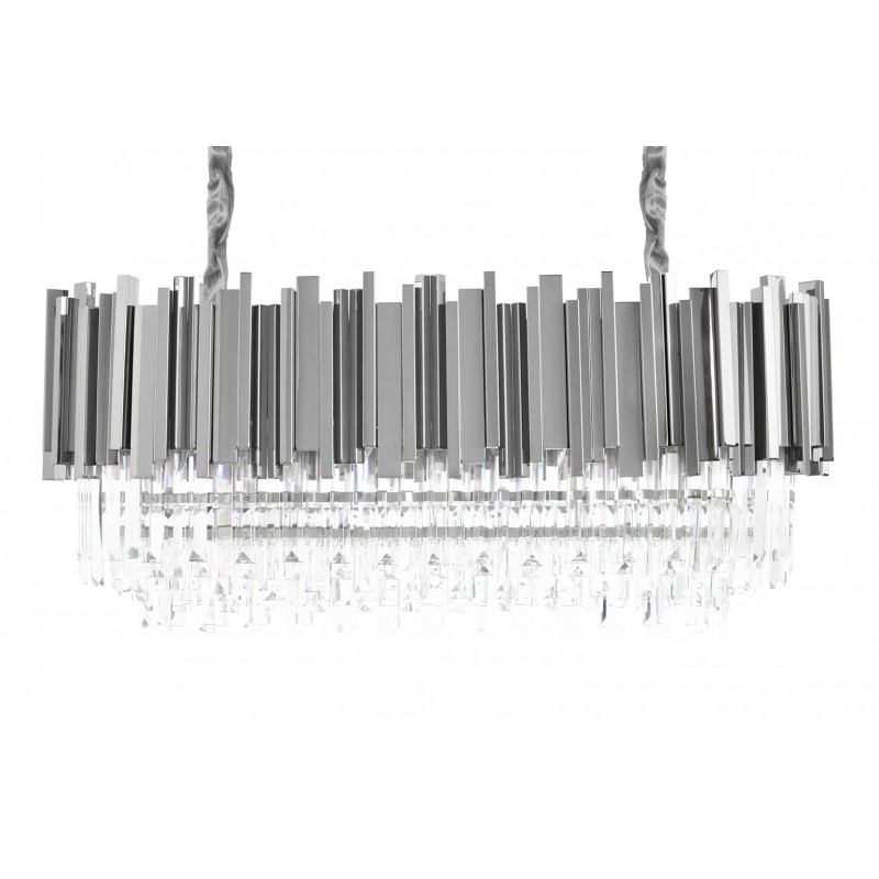 Lampa wisząca IMPERIAL LONG SILVER 90 - stal, kryształ