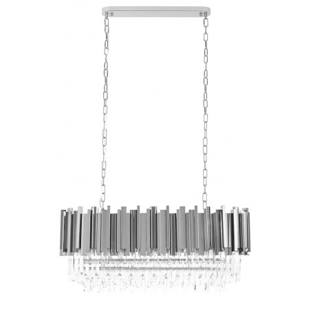 Lampa wisząca IMPERIAL LONG SILVER 90 - stal, kryształ