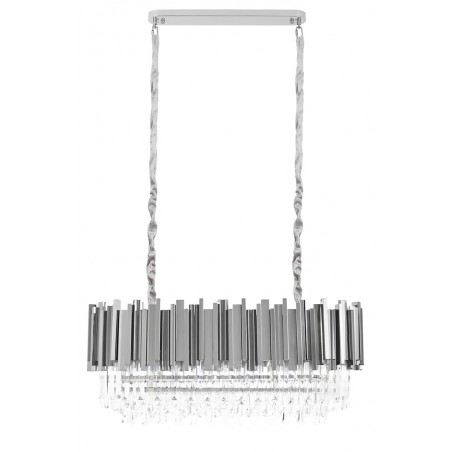 Lampa wisząca IMPERIAL LONG SILVER 90 - stal, kryształ