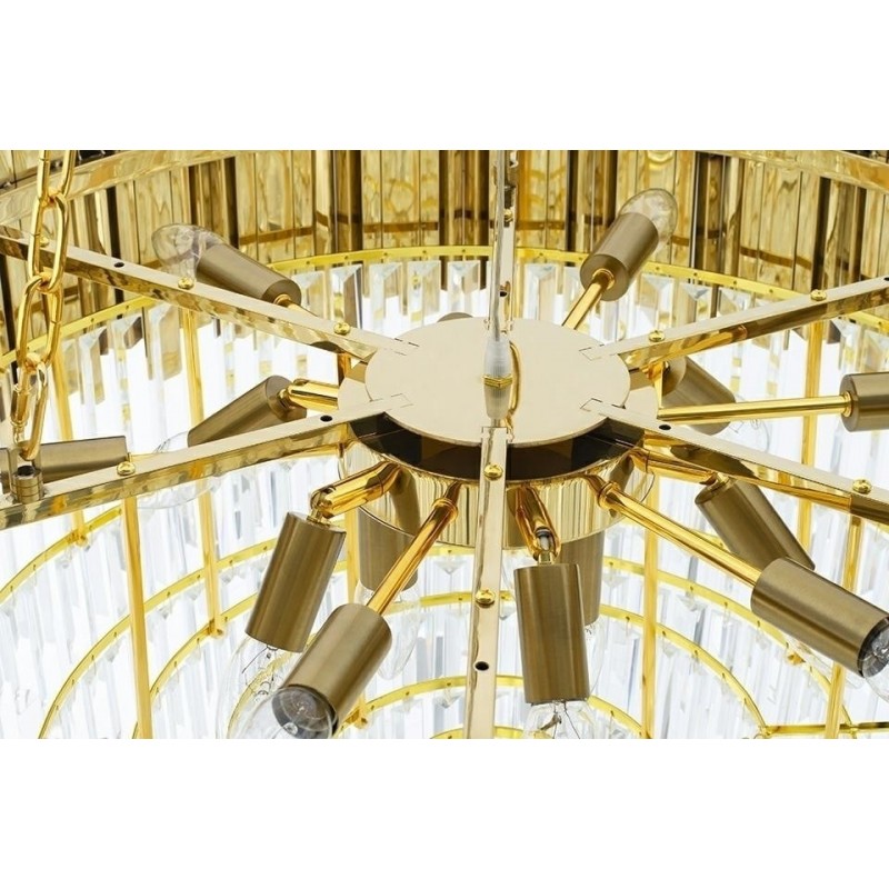 Lampa wisząca IMPERIAL GOLD 80 - stal, kryształ